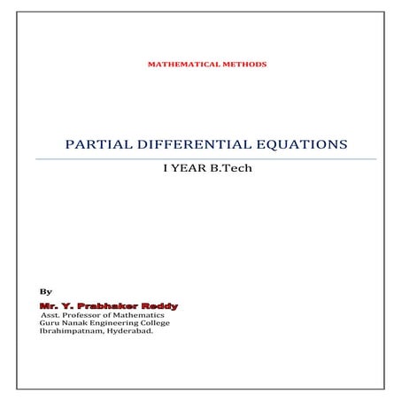 partial diffrentialequations