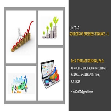 Unit 8- Sources of Business Finance-1 - Inter - Commerce