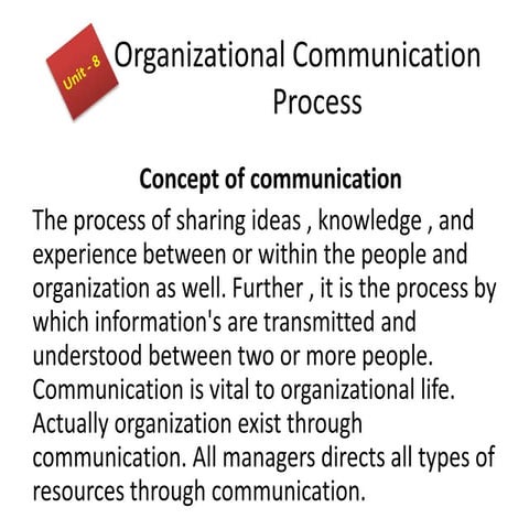 Unit  8  communication
