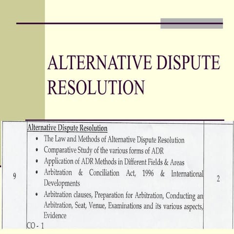 UNIT-9-ALTERNATE DISPUTE RESOLUTION.pdf (Applicable for India)
