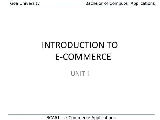 Unit i | PPT
