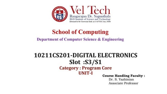 CS3351 digital principles and computer organization | PPTX