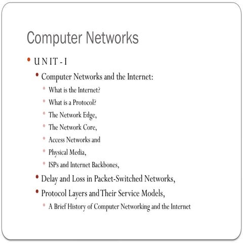 Introduction to Computer Networks Fundamentals