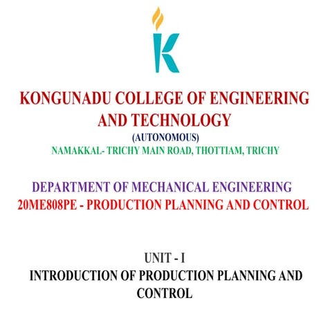 UNIT-I  INTRODUCTION OF PRODUCTION PLANNING AND CONTROL.ppt