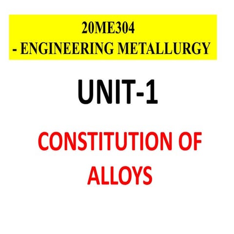 CONSTITUTION OF ALLOYS