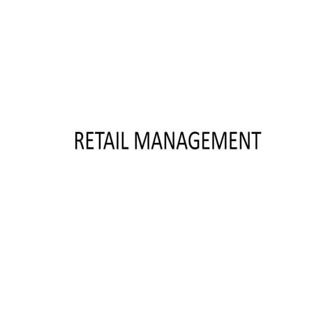 Retail Management