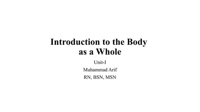 Unit-I, A&P.pptx introduction to anatomy