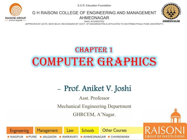 CAD/CAM & Automation Unit I computer graphics