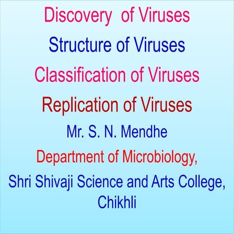 Unit   i discovery of viruses ppt