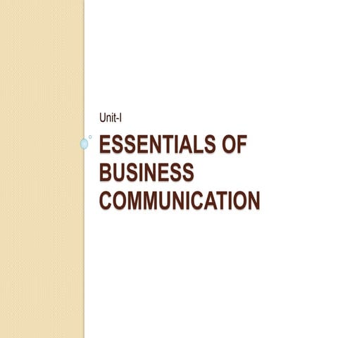 ESSENTIALS OF BUSINESS COMMUNICATION