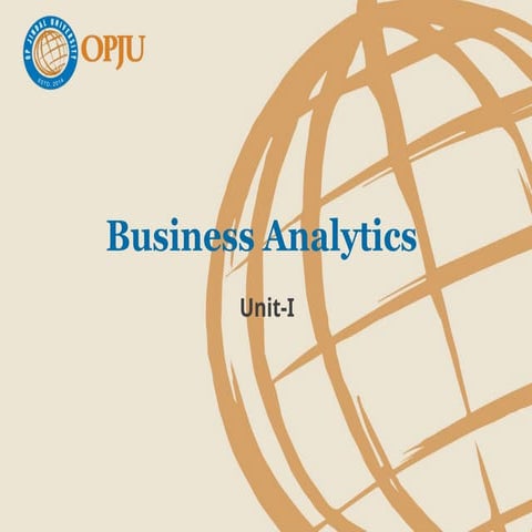 basics of fundamendal of business  analytics