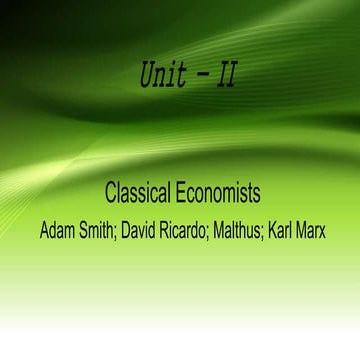 Classical Economists