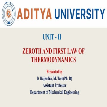 Themordynamics Unit 2 Mechanical First year