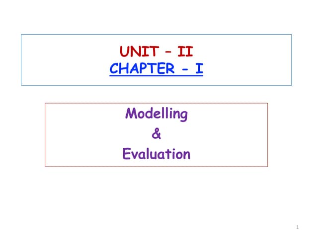 UNIT-II-Machine-Learning.pptx Machine Learning Different AI Models