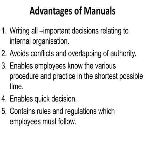 Unit   ii - manuals, organisation, motivation