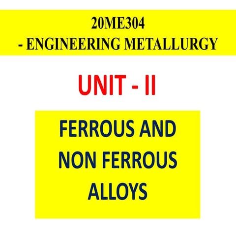 FERROUS AND NON FERROUS METALS