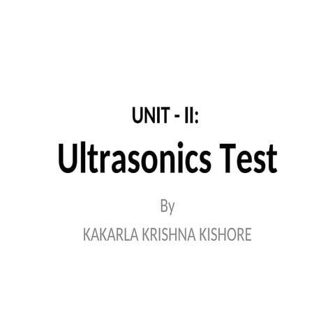 NON DESTRUCTIVE TESTING AND EVALUATION PPT