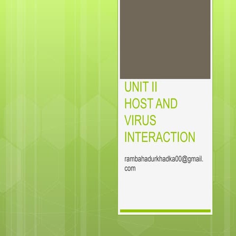 host and virus interaction