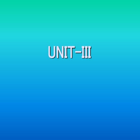 Unit iii | PPT