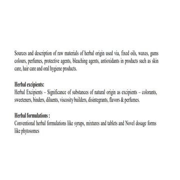 Unit-III. Herbal Drug Technology 