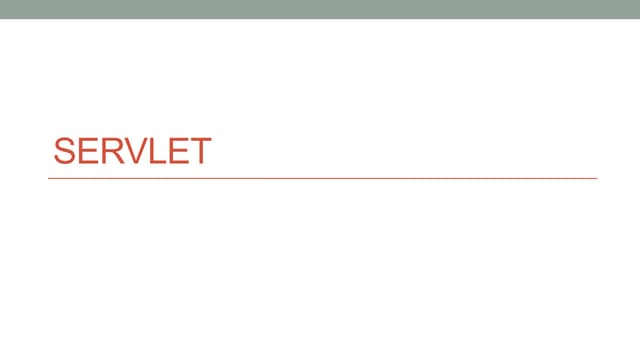 JAVA SERVLETS acts as a middle layer between a request coming from a web brow...