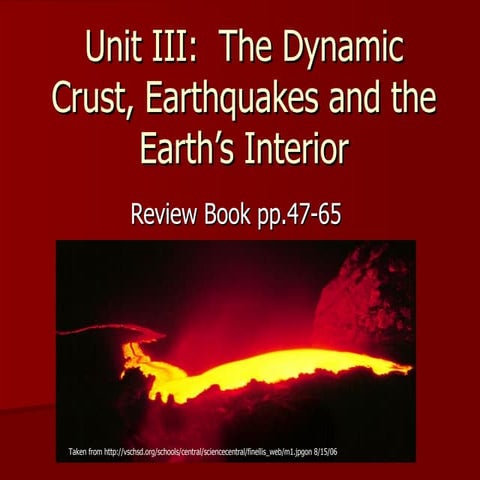 Unit III Dynamic Crust Powerpoint