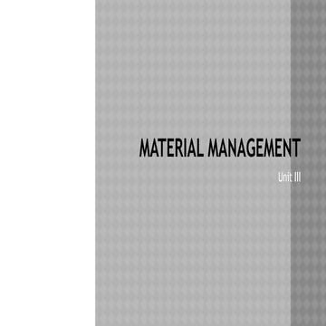 Material management & Inventory control | PPTX