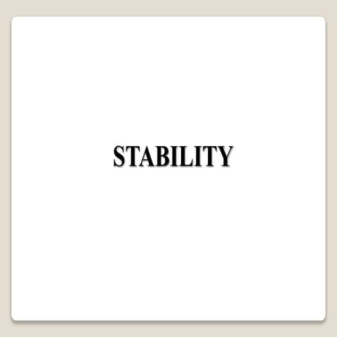 Unit iii-stability