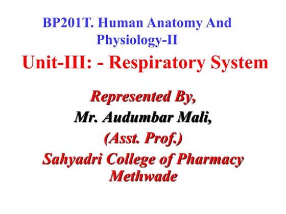 INHALATION AND EXHALATION MECHANISM OF LUNGS | PPT