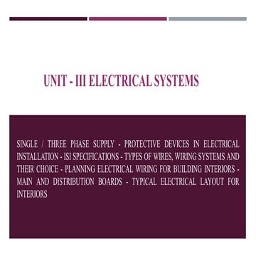 Bsc Id Unit Three Electrical System Pdf