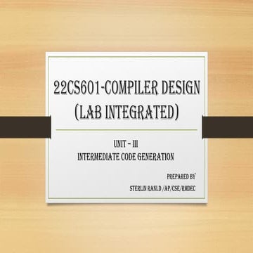 Compiler Design UNIT III PPT (SDD, SDT).pdf