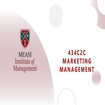 Marketing Management unit 3 for study material