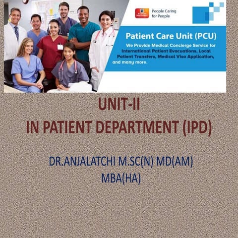 Unit ii inpatient department service in mha course