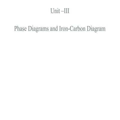 Unit-III  Phase diagram & Iron Carbon Diagram.pptx