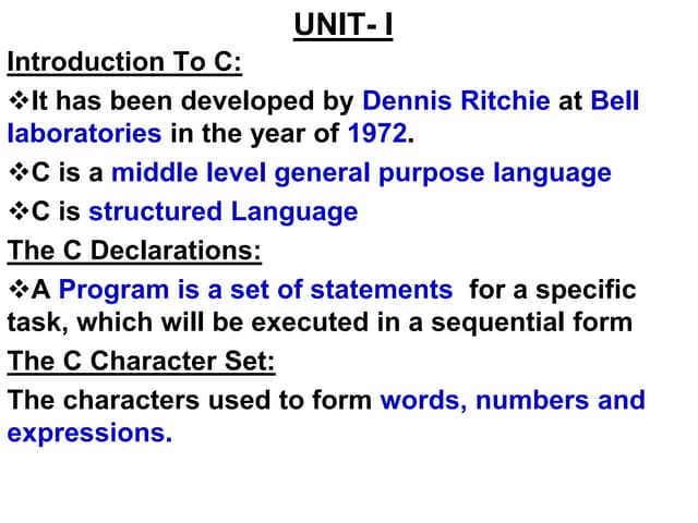 Unit   i intro-operators