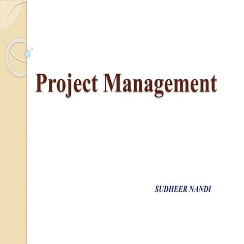 PROJECT MANAGEMENT 