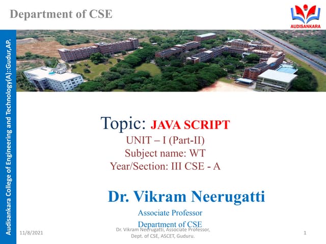 Basics of Java Script