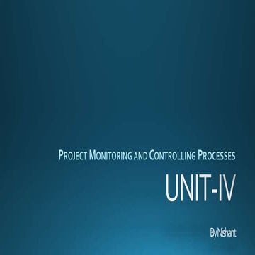 Project Monitoring and Controlling Processes
