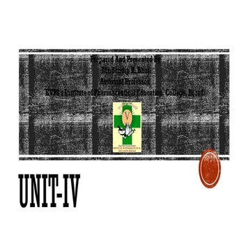 BP701T. INSTRUMENTAL METHODS OF ANALYSIS UNIT-IV