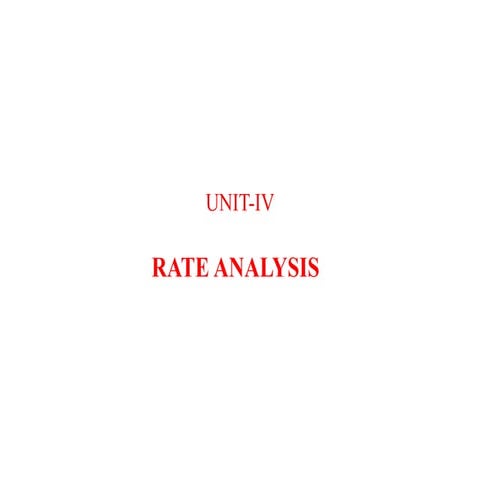 Rates Analysis For Calculating Material and Labour for building works | PPT