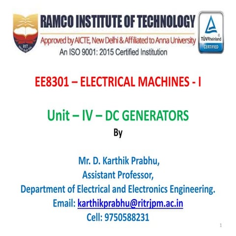 Electrical Machines - I