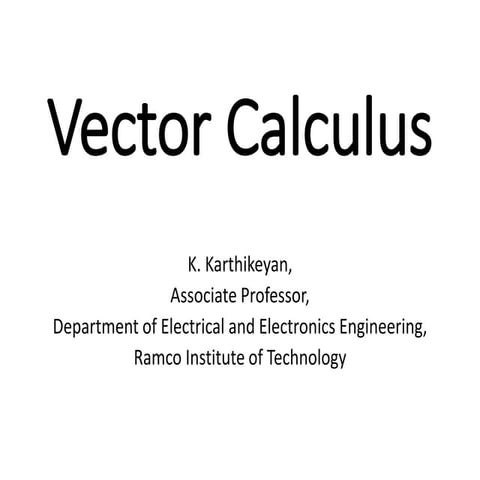 EE8391 EMT Unit I  Vector Calculus