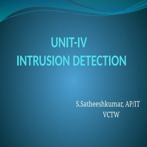 Intrusion detection Techniques in cyber security