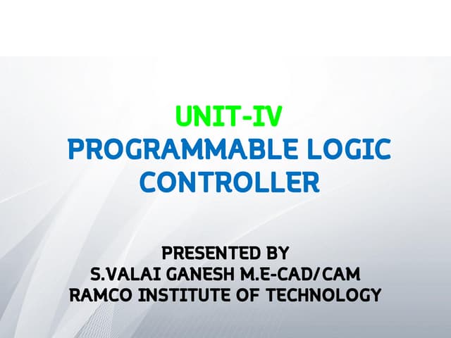 Programmable Logic Controller