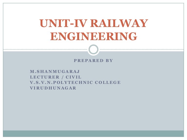 Railway engineering