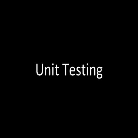 Unit Testing