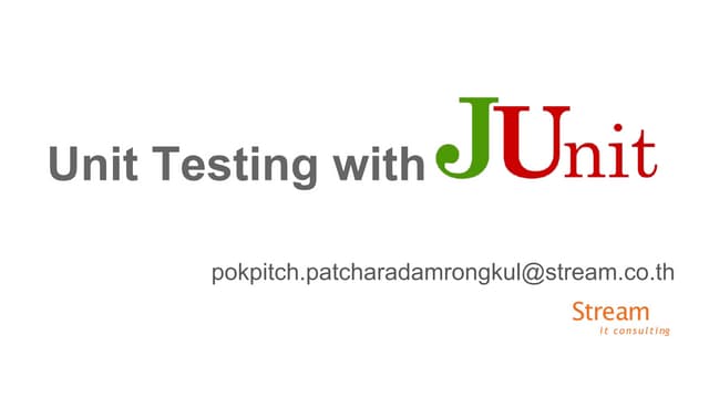 Unit testing with JUnit | PDF