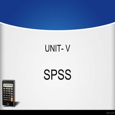 Unit  v(spss statistical tool) anova table