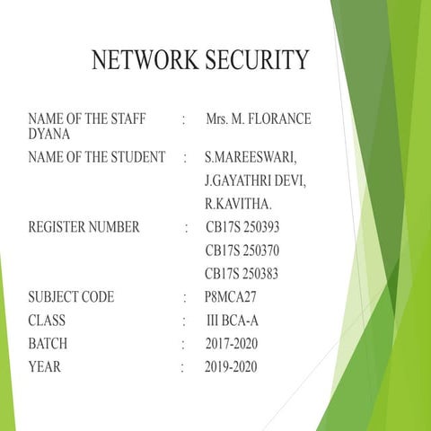 System Security- Firewalls and ID System