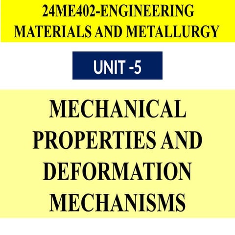 24ME402-ENGINEERING MATERIALS AND METALLURGY--UNIT- V | PPTX